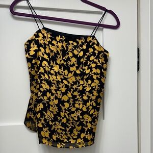Club Monaco Black and Gold Floral Camisole